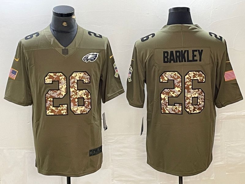 Men Philadelphia Eagles 26 Barkley Camo 2024 Nike Limited NFL Jersey